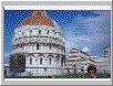 Joy in front of Baptistery, Cathedral and tower.